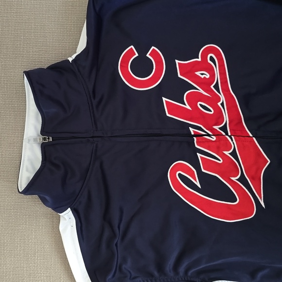 Majestic Chicago Cubs Track Blue Jacket Men's Size Medium - Picture 4 of 16